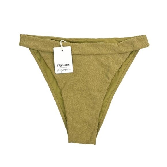 RHYTHM. X Free People Paisley Hi String Bikini Bottoms Sz XL Pistachio - Picture 4 of 9